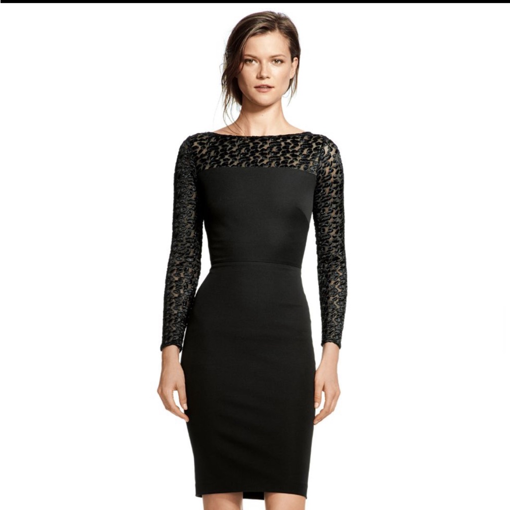 Banana Republic Roland Mouret Black Dress Size 2 8 12